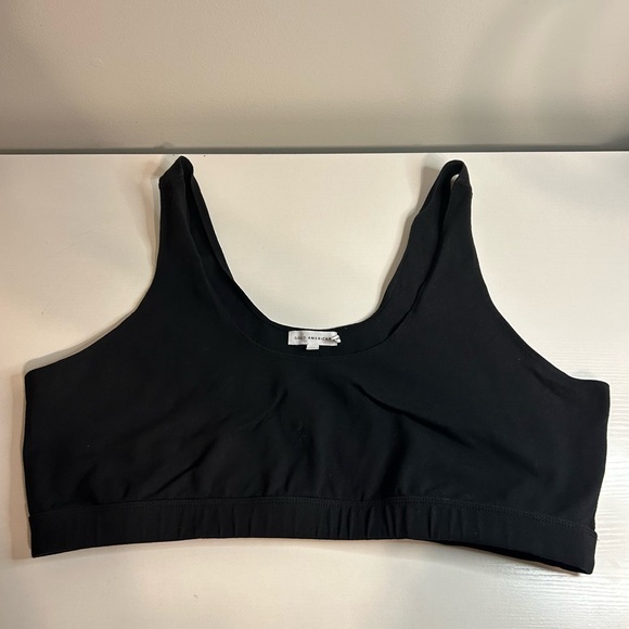 Good American Other - Good American Cotton Blend Black Sports‎ Bra 6